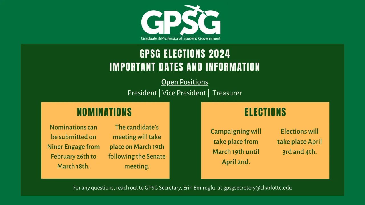 Green and yellow flyer stating dates for election nominations and campaign periods.